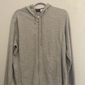 basic grey zip up jacket
